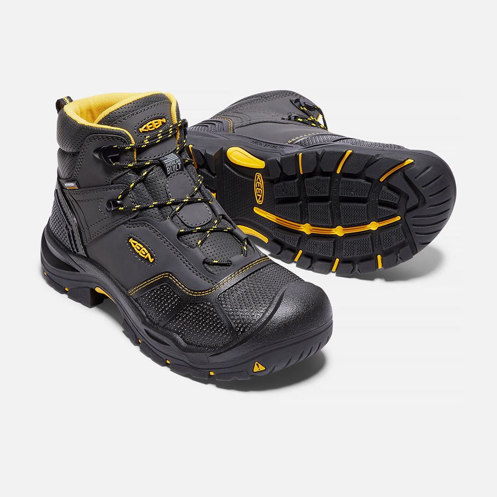 Cizme Keen Romania Barbati Negrii Logandale Waterproof (Steel Toe) 2918-AMXSI